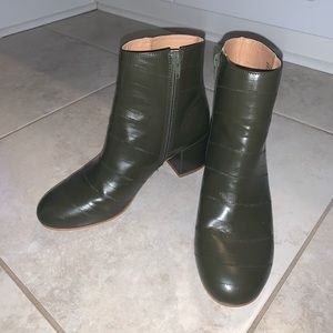 Olive Green Ankle Boots
